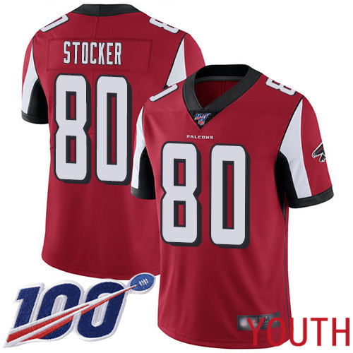 Atlanta Falcons Limited Red Youth Luke Stocker Home Jersey NFL Football #80 100th Season Vapor Untouchable